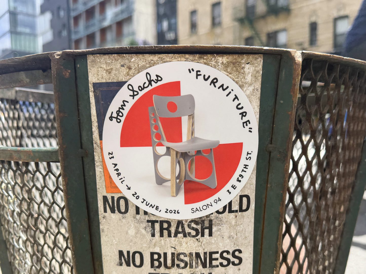Tom Sachs Furniture Sticker