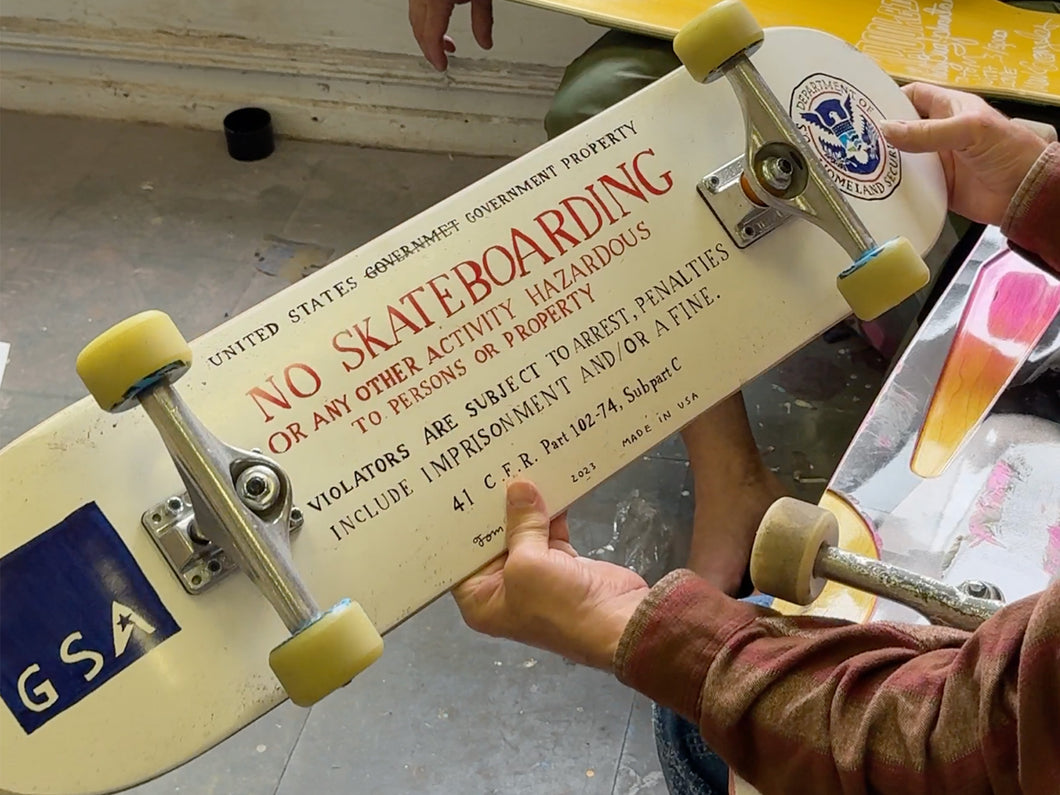 No Skateboarding Skateboard Deck