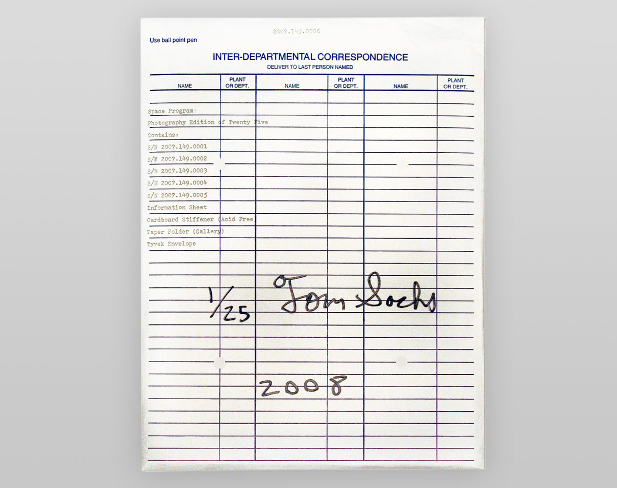 Space Program Photographs, Limited Edition