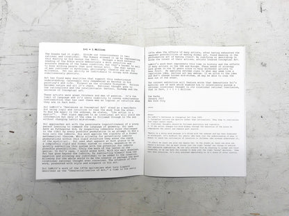 Sol LeWitt: 1+1 = 1 Million