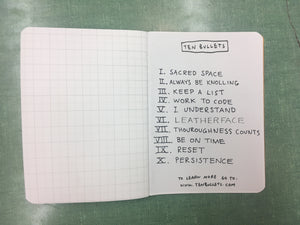 Ten Bullets Notebook